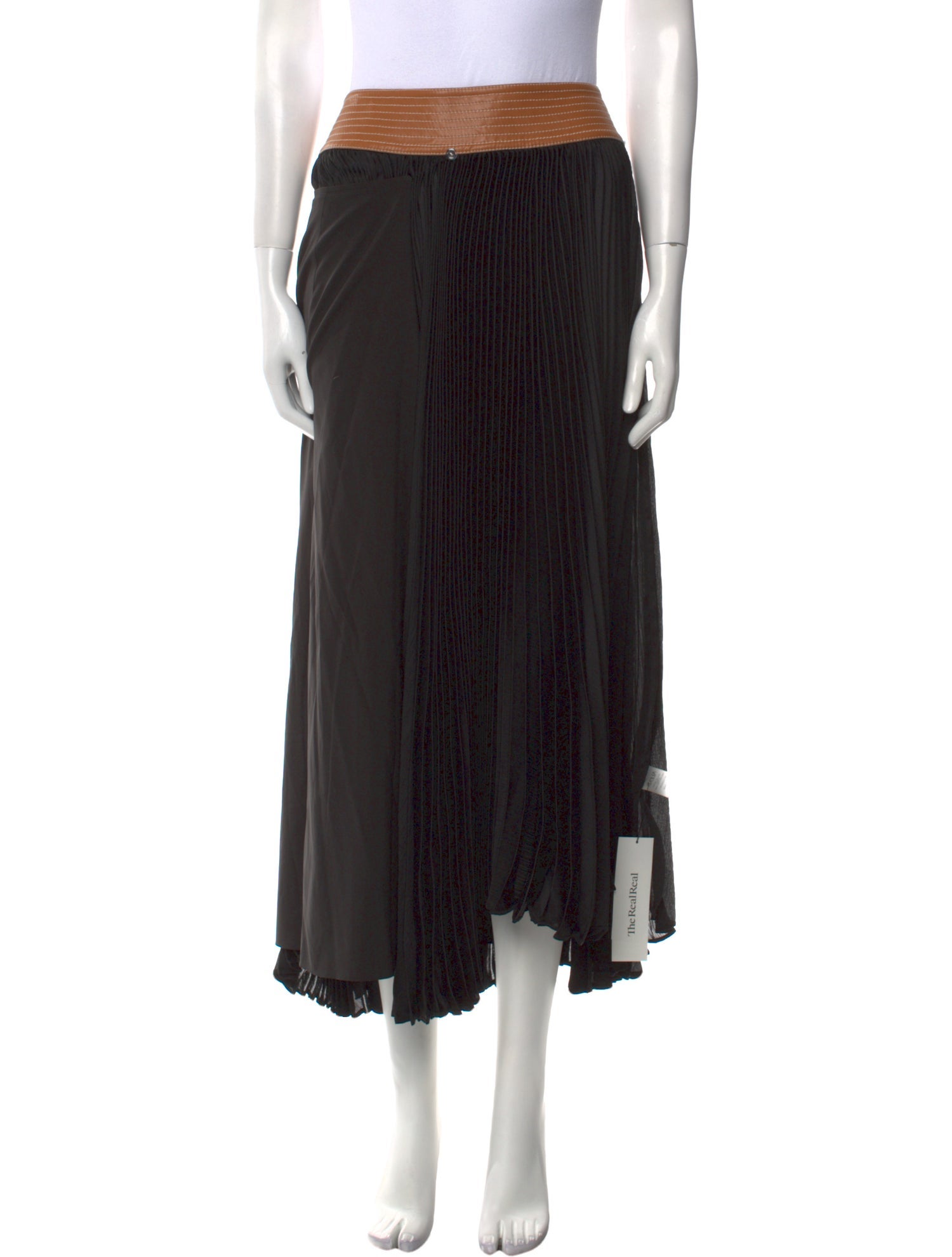 Alexis Pleated Accents Midi Length Skirt