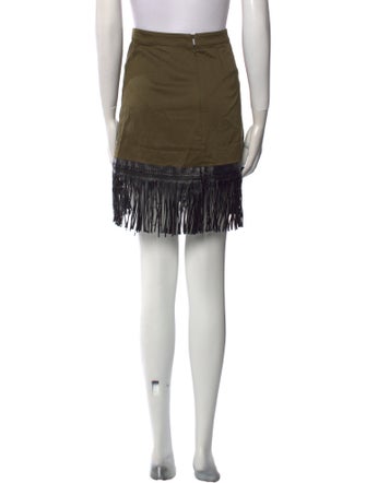 Alexis Fringe Trim Accent Knee-Length Skirt