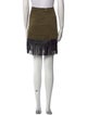 Alexis Fringe Trim Accent Knee-Length Skirt