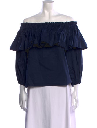 Alexis Off-The-Shoulder Three-Quarter Sleeve Blouse