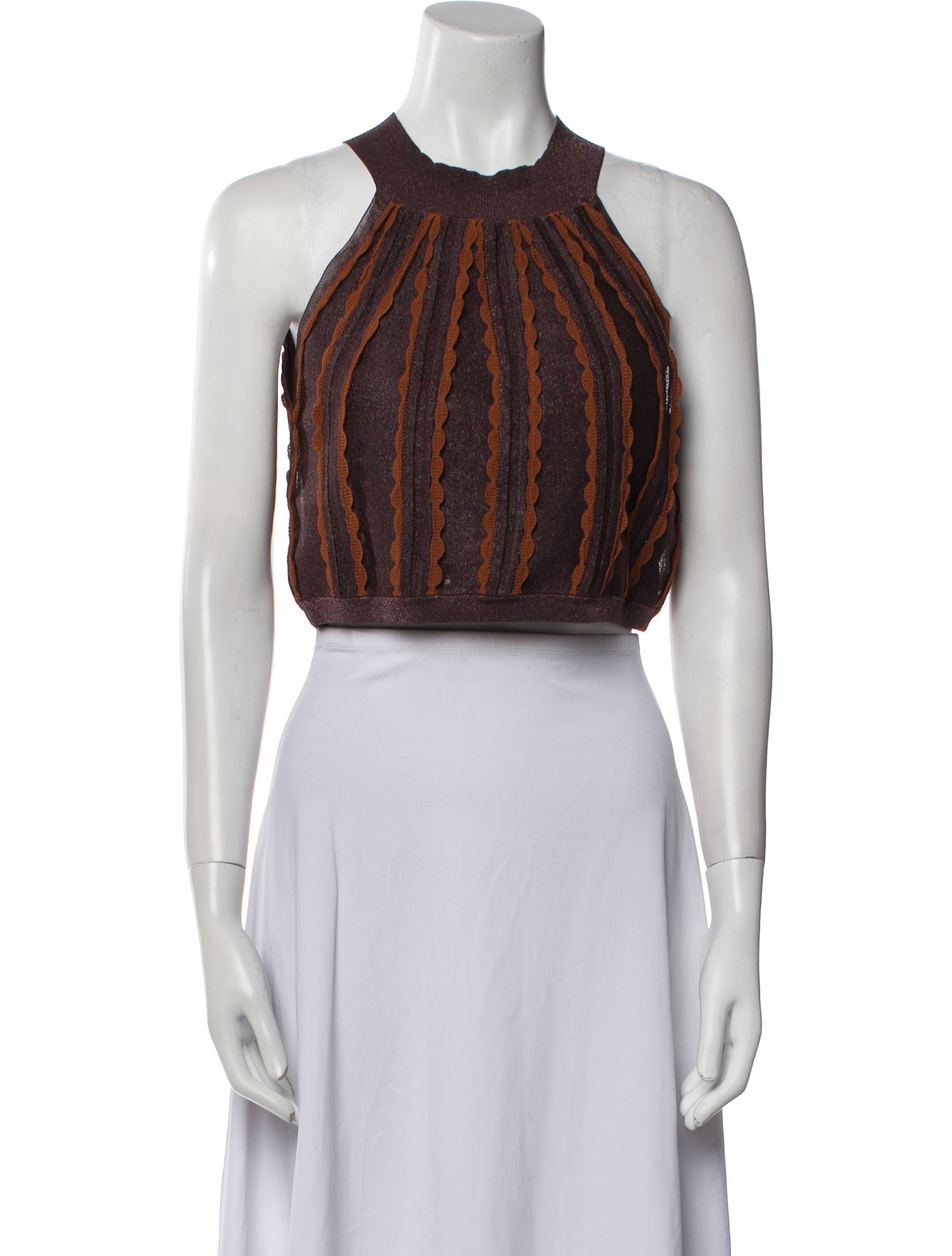 Alexis Printed Halterneck Crop Top