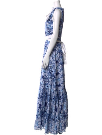 Alexis Floral Print Long Dress
