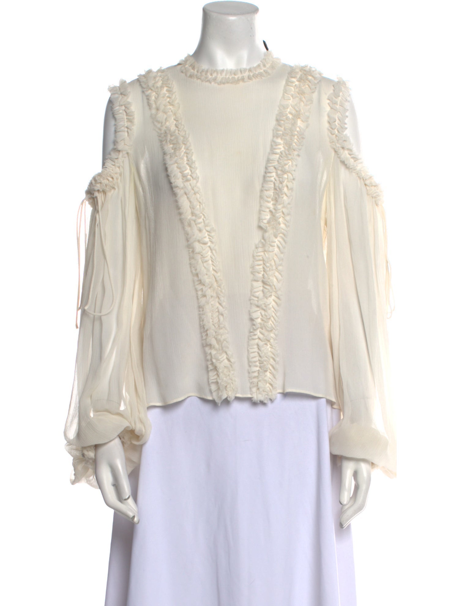 Alexis Silk Mock Neck Blouse