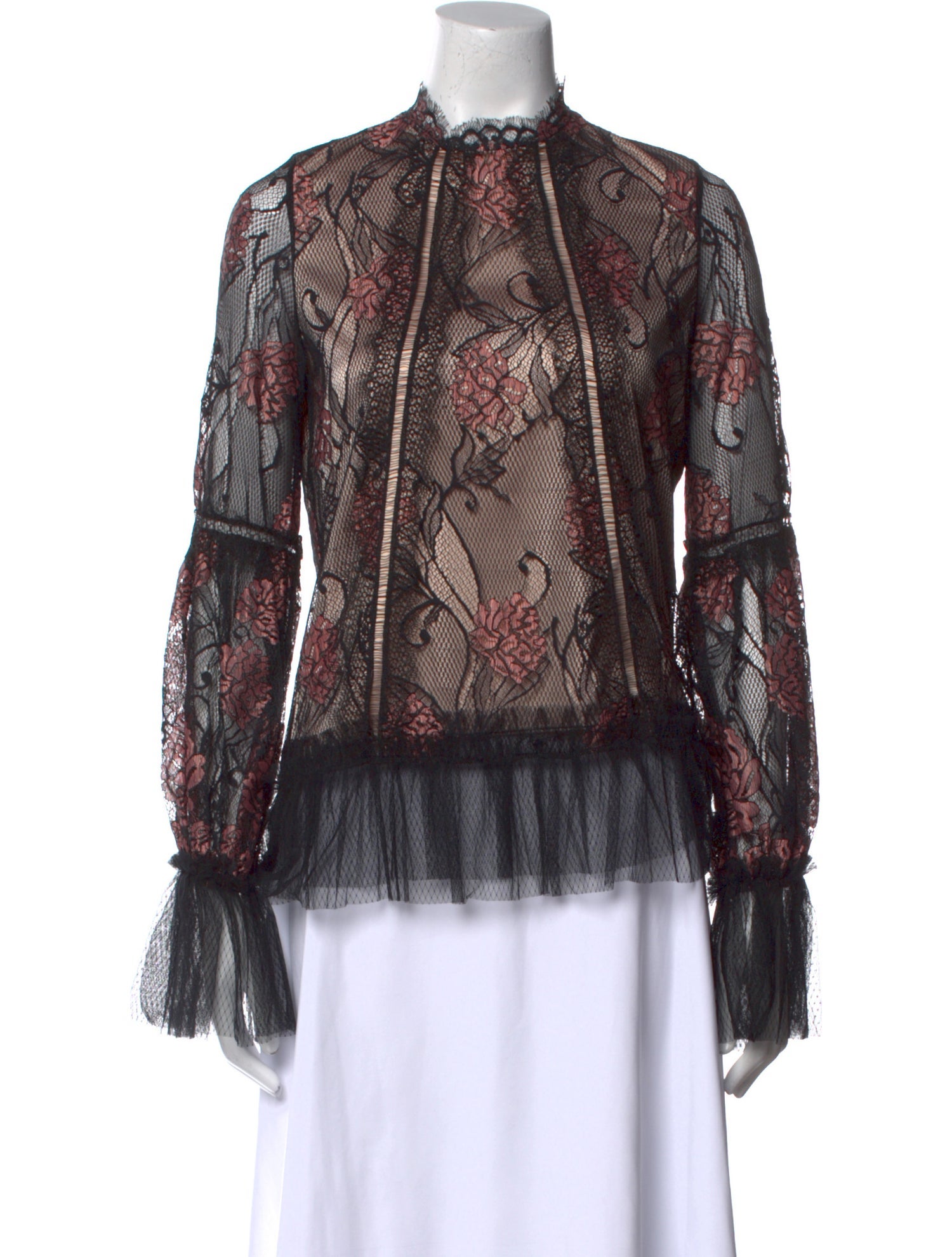 Alexis Printed Mock Neck Blouse