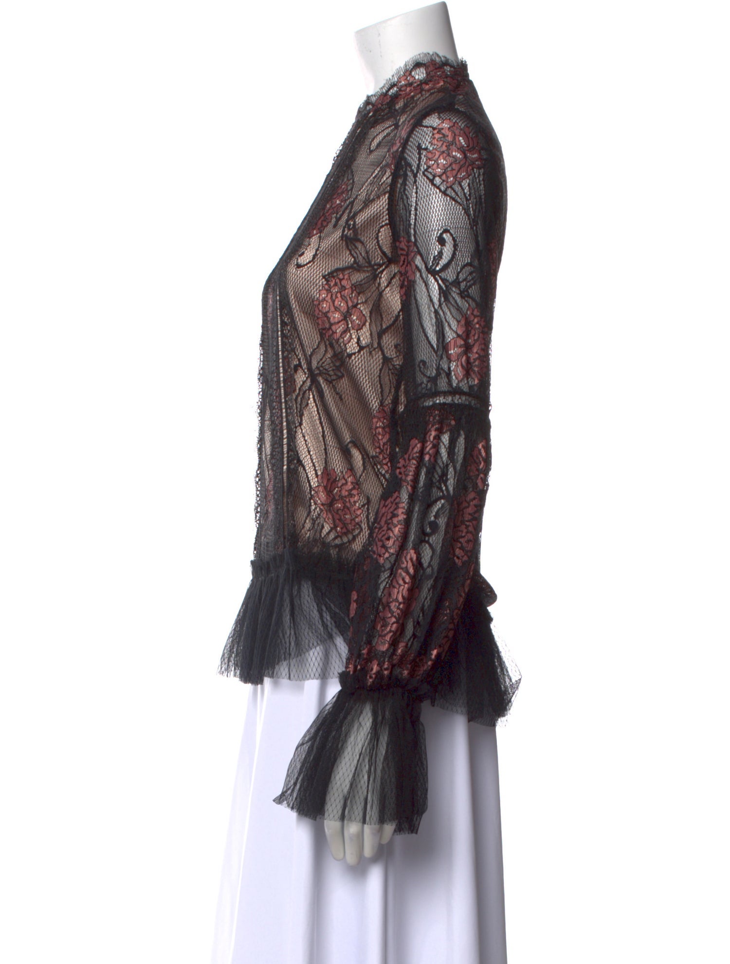 Alexis Printed Mock Neck Blouse