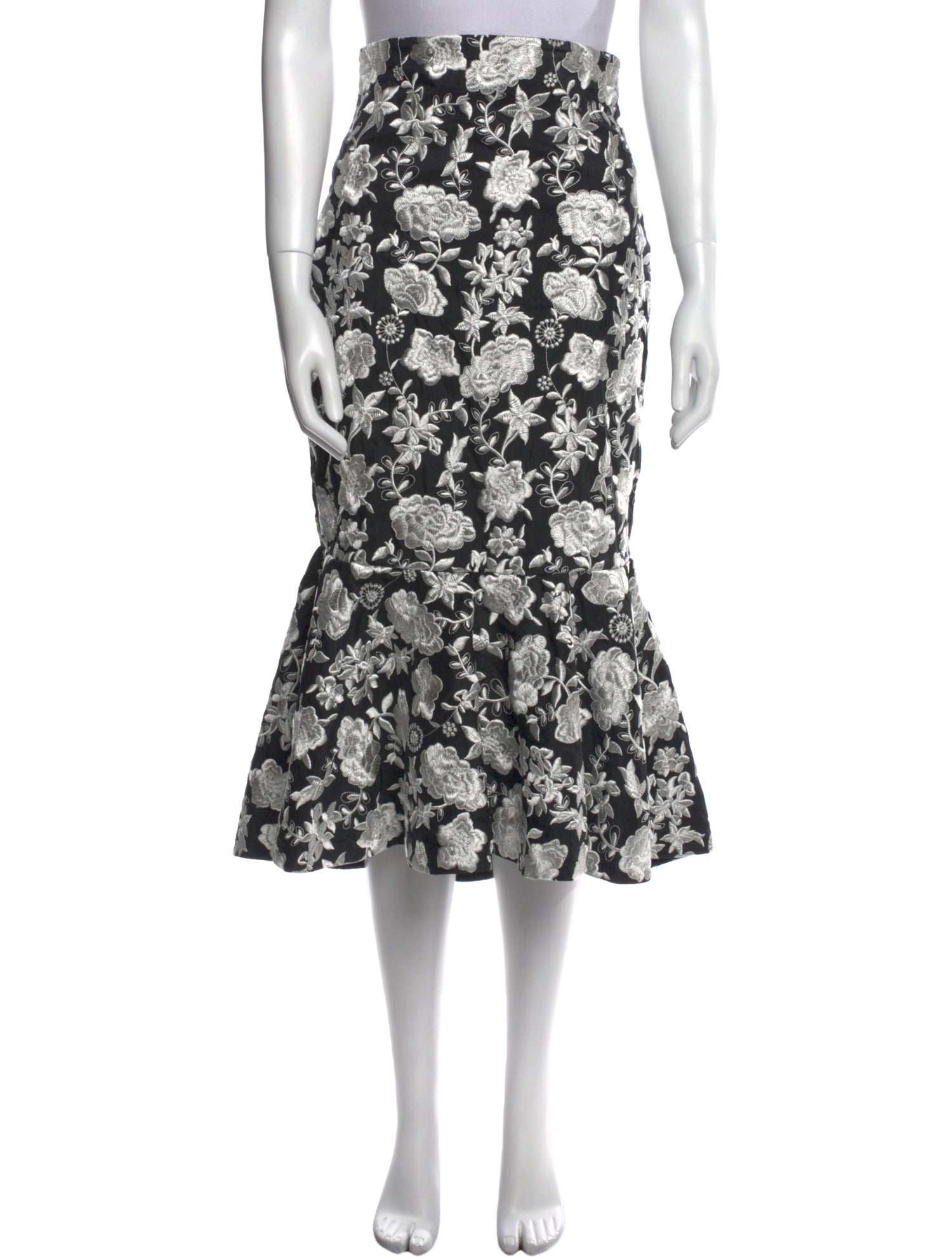 Alexis Floral Print Midi Length Skirt