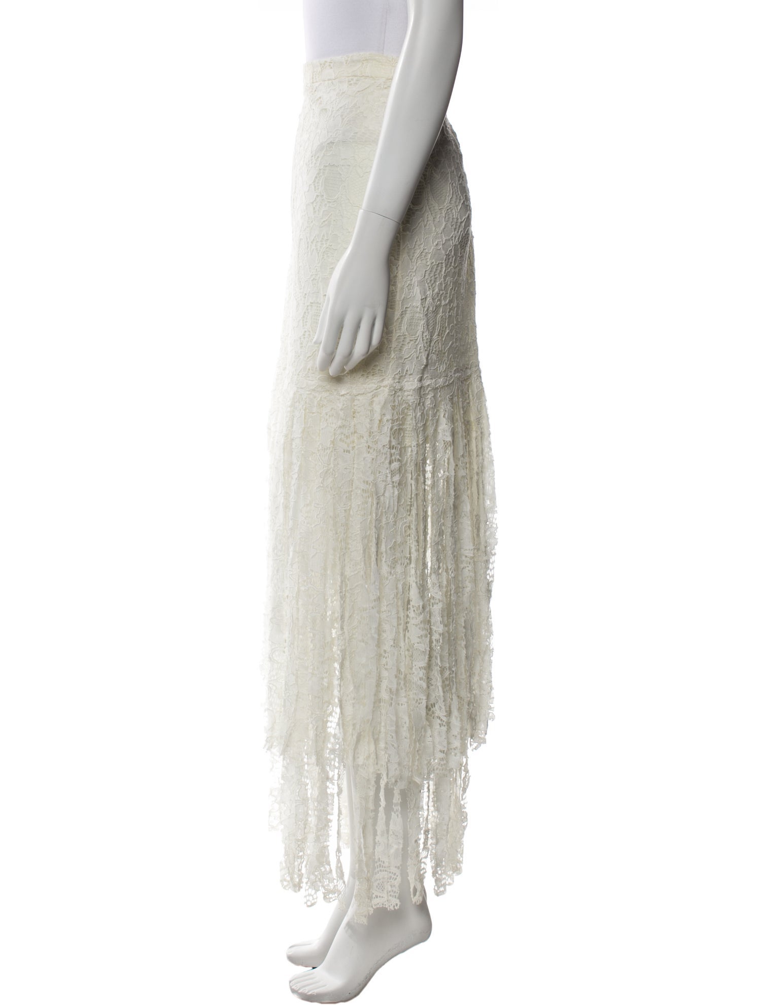 Alexis Fringe Trim Accent Long Skirt