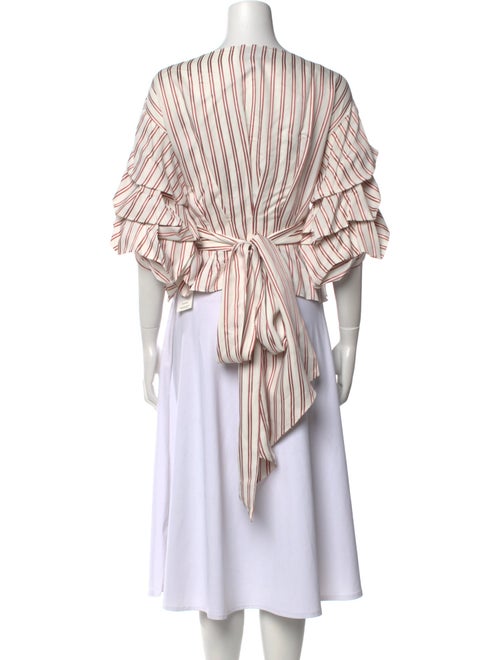 Alexis Striped V-Neck Crop Top