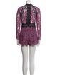 Alexis Lace Pattern Mock Neck Romper