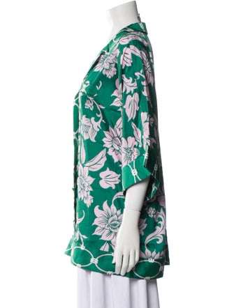 Alexis Floral Print Three-Quarter Sleeve Tunic