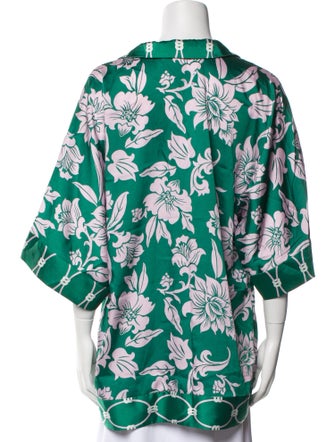 Alexis Floral Print Three-Quarter Sleeve Tunic