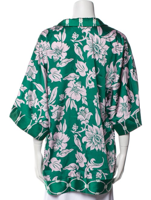 Alexis Floral Print Three-Quarter Sleeve Tunic