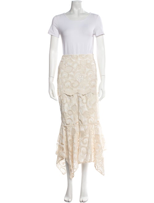Alexis Lace Pattern Embroidered Accent Skirt Set
