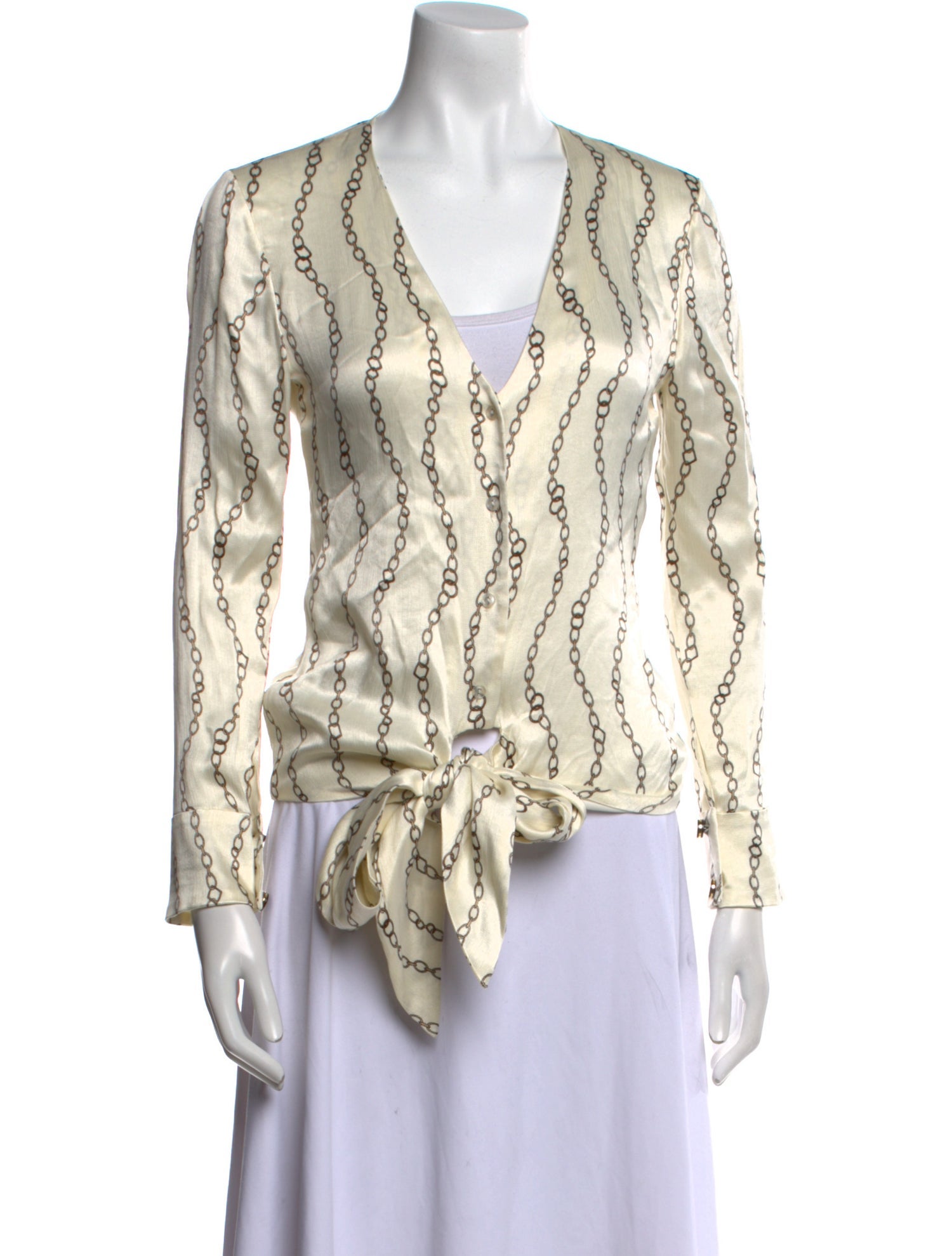 Alexis Printed V-Neck Blouse