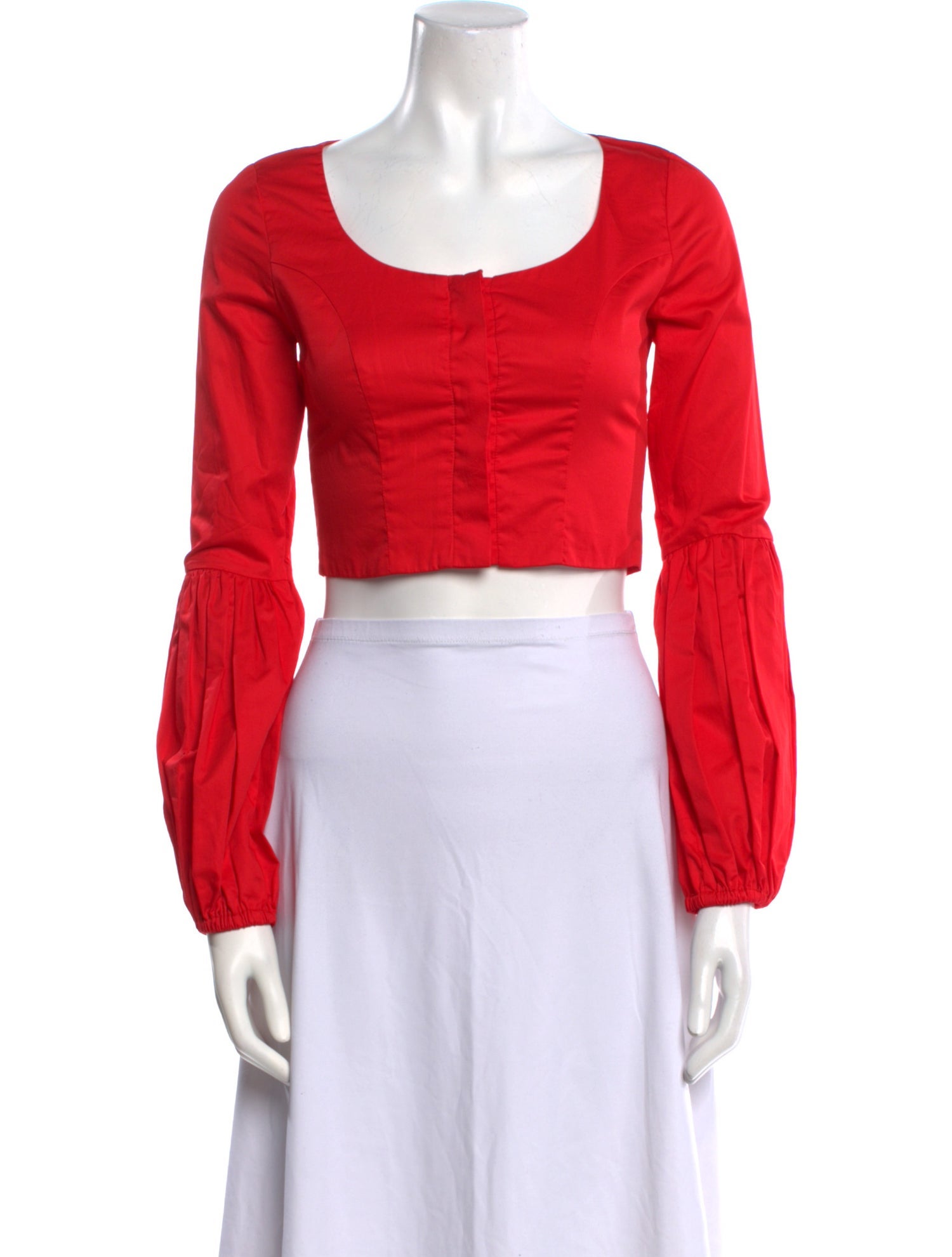 Alexis Scoop Neck Long Sleeve Crop Top