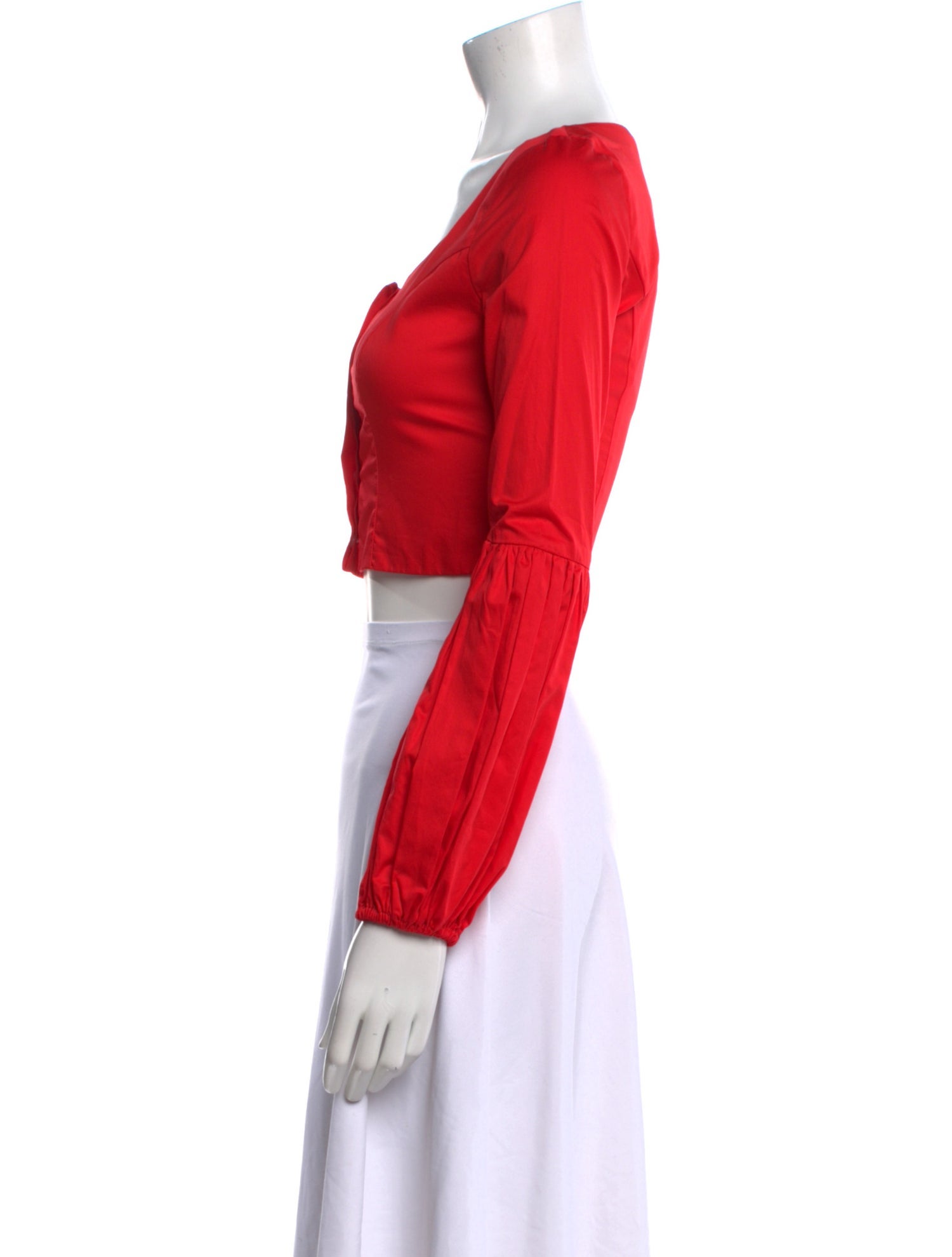 Alexis Scoop Neck Long Sleeve Crop Top