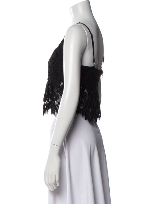 Alexis Lace Pattern V-Neck Crop Top