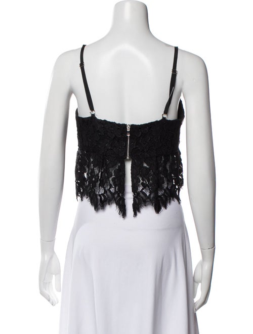 Alexis Lace Pattern V-Neck Crop Top