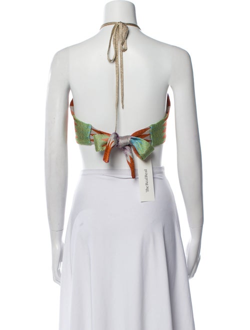 Alexis Printed Halterneck Crop Top