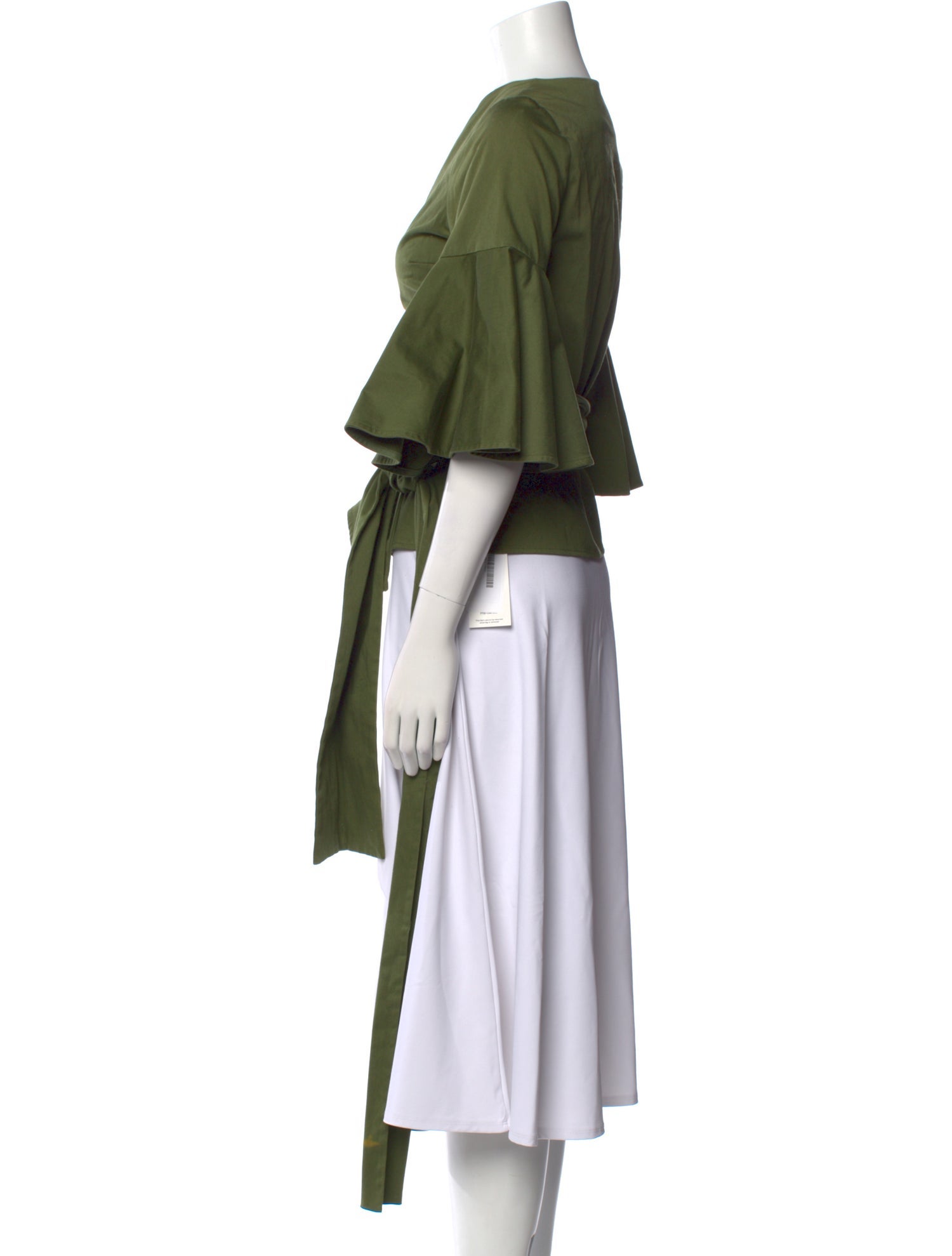 Alexis V-Neck Three-Quarter Sleeve Crop Top