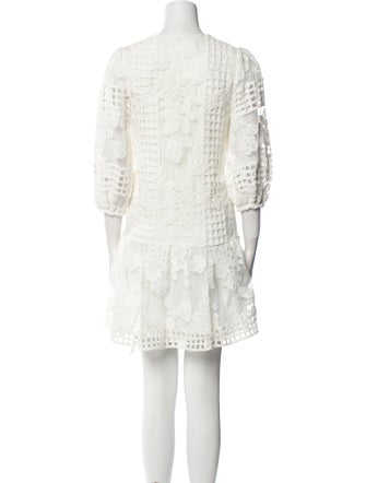 Alexis Lace Pattern Mini Dress