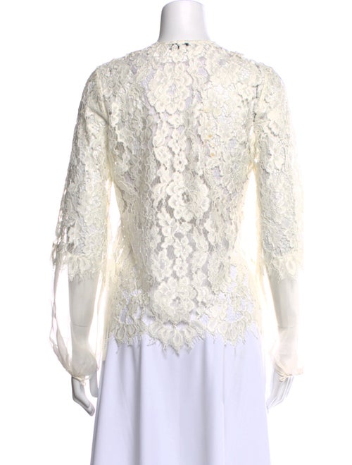 Alexis Lace Pattern Crew Neck Blouse