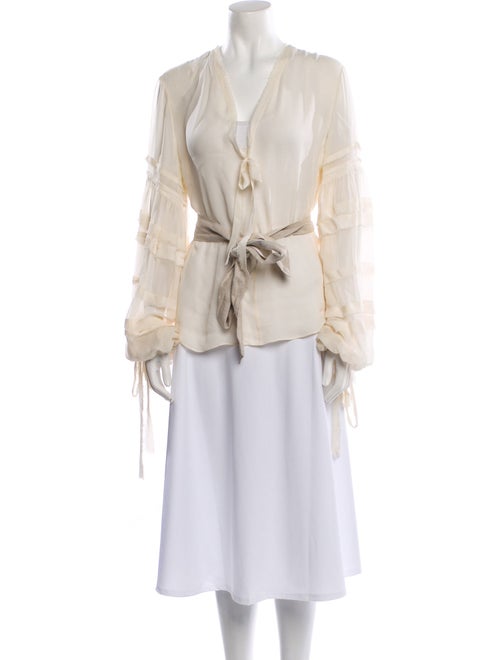 Alexis Silk V-Neck Blouse