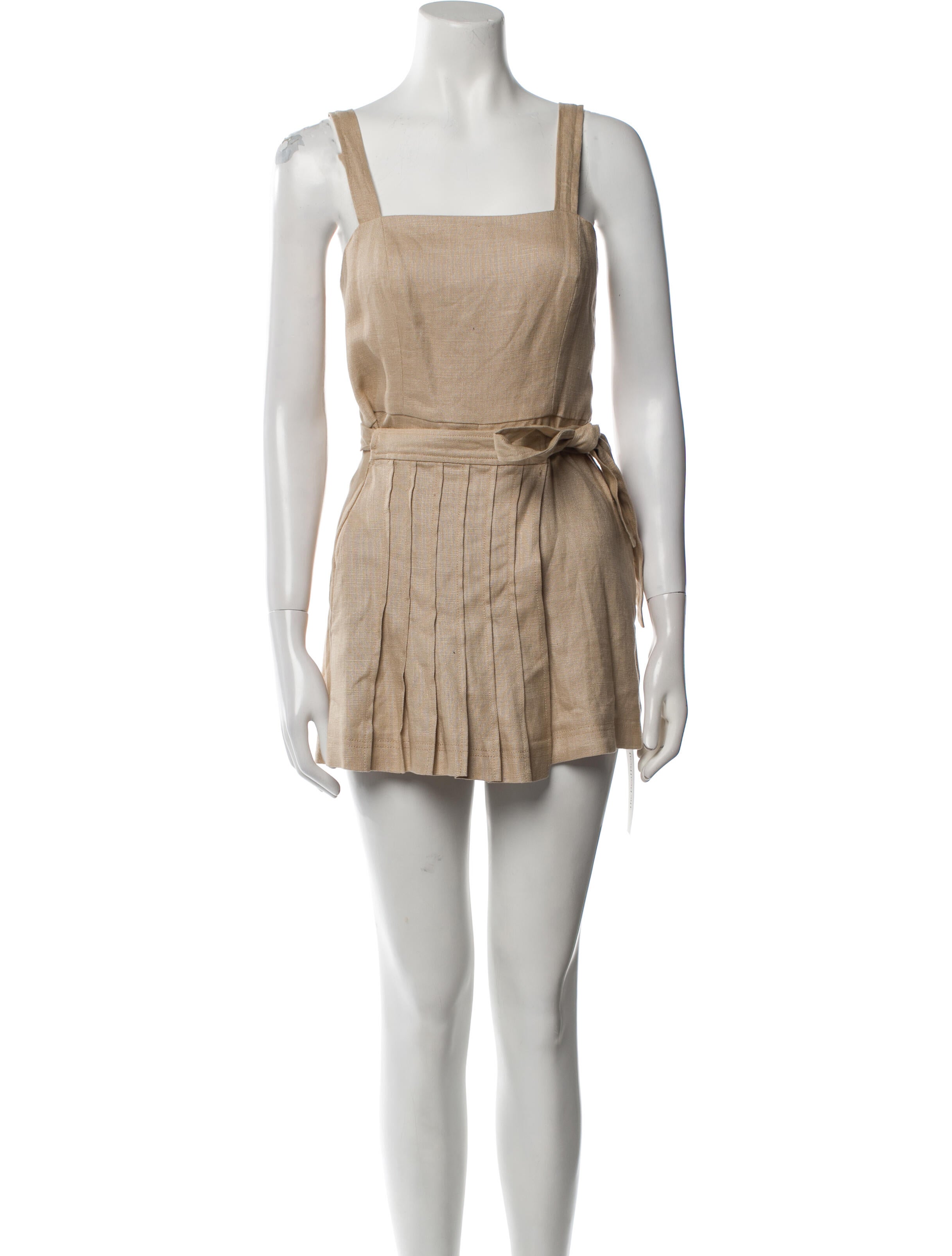 Alexis Linen Square Neckline Romper