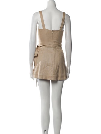 Alexis Linen Square Neckline Romper