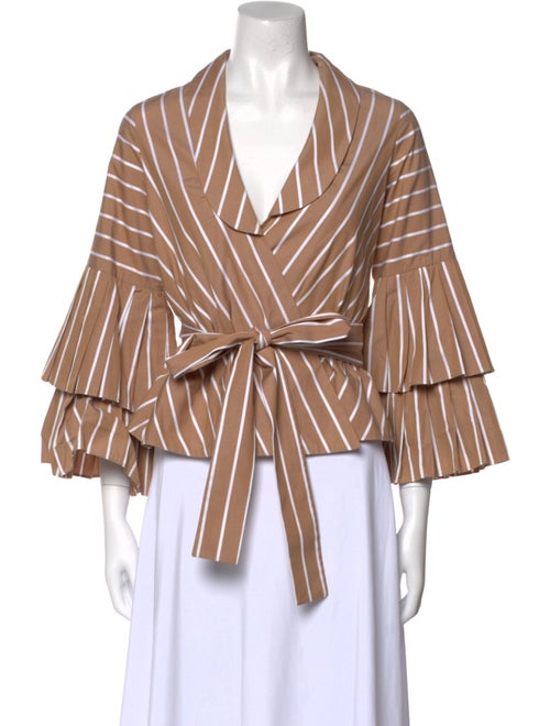 Alexis Striped V-Neck Blouse