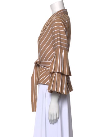 Alexis Striped V-Neck Blouse