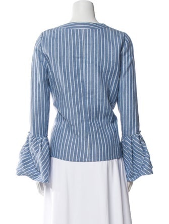 Alexis Linen Striped Blouse