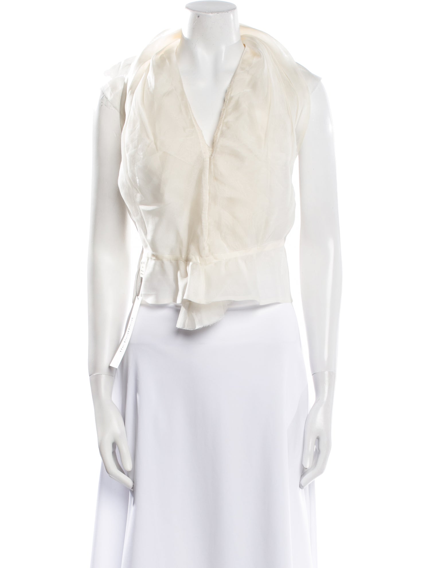 Alexis Silk V-Neck Crop Top w/ Tags