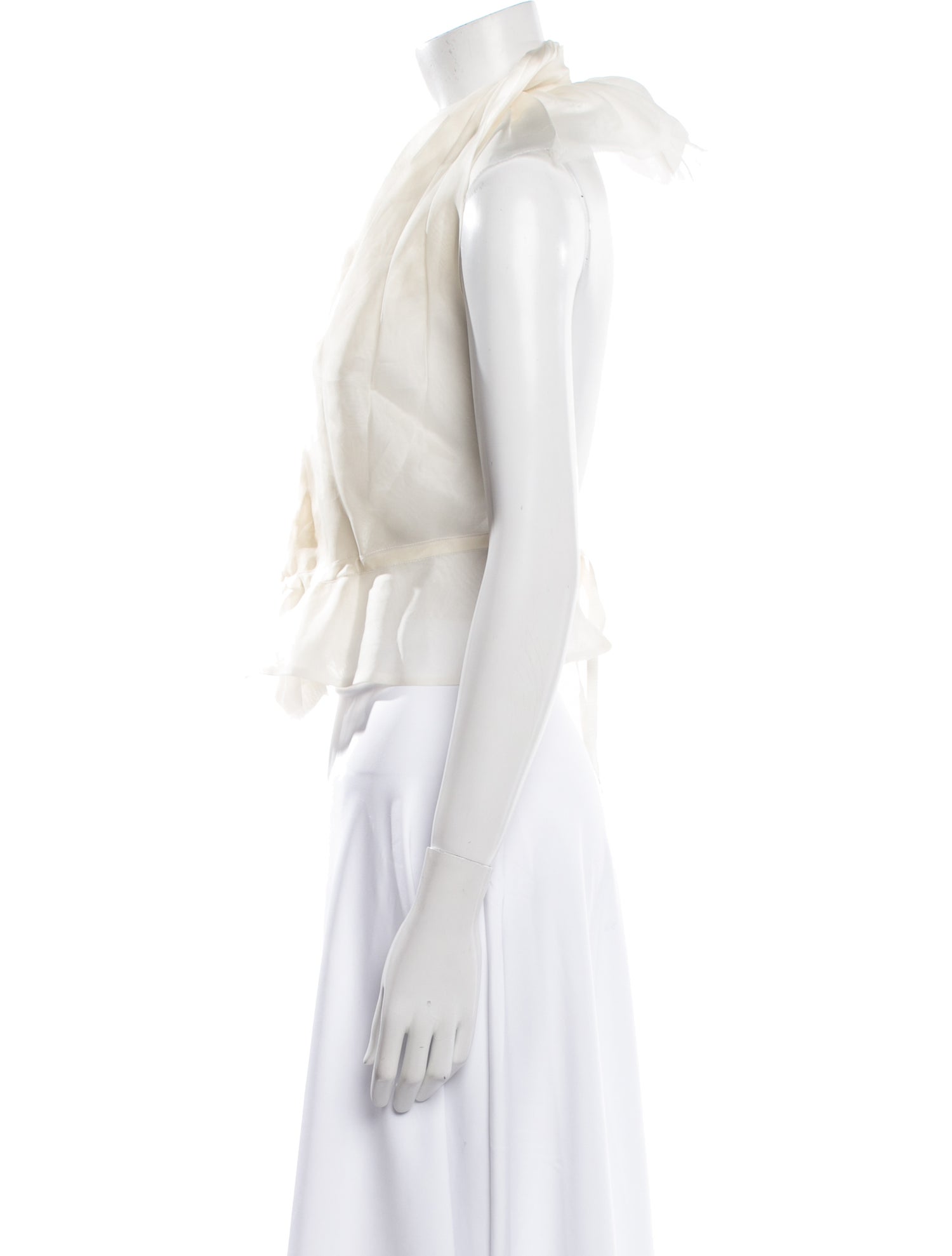 Alexis Silk V-Neck Crop Top w/ Tags