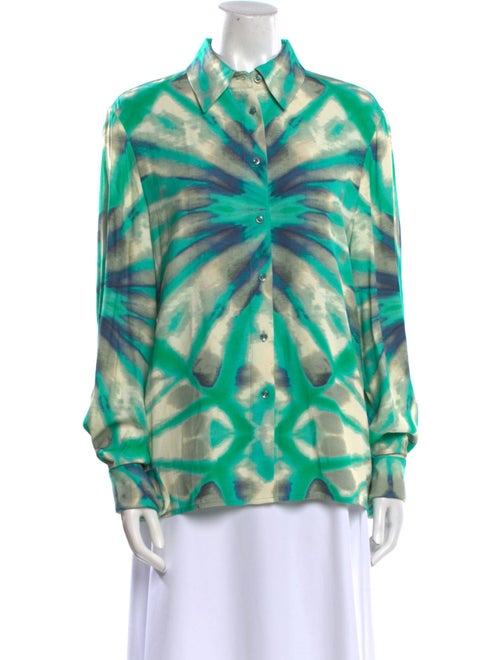 Alexis Printed Long Sleeve Button-Up Top