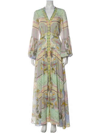 Alexis Paisley Print Long Dress