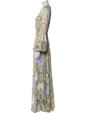 Alexis Paisley Print Long Dress