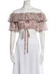 Alexis Floral Print Off-The-Shoulder Crop Top