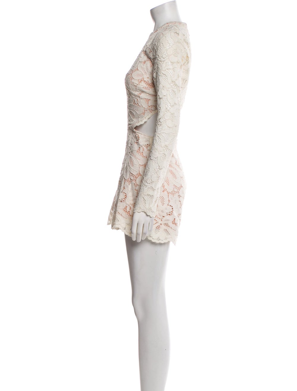 Alexis Romper Neutrals Lace Pattern Long Sleeve - image 2