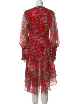 Alexis Floral Print Midi Length Dress