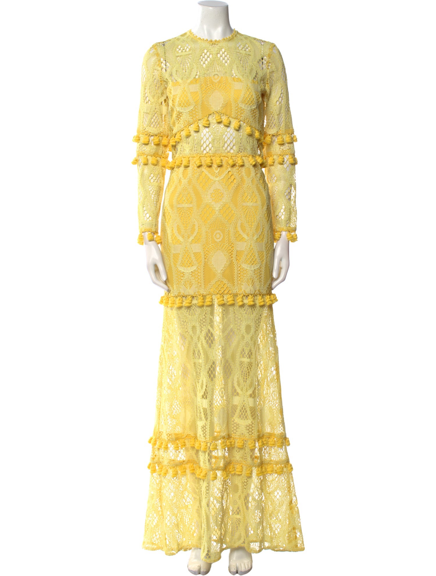Alexis Lace Pattern Long Dress