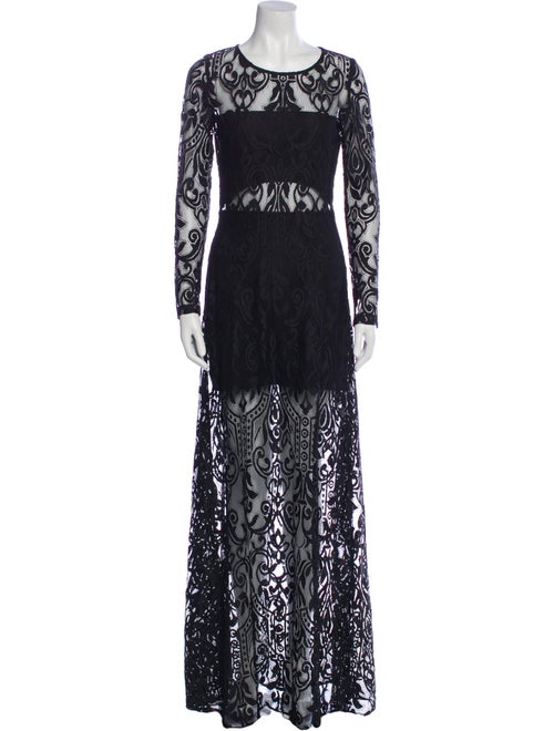 Alexis Lace Pattern Long Dress