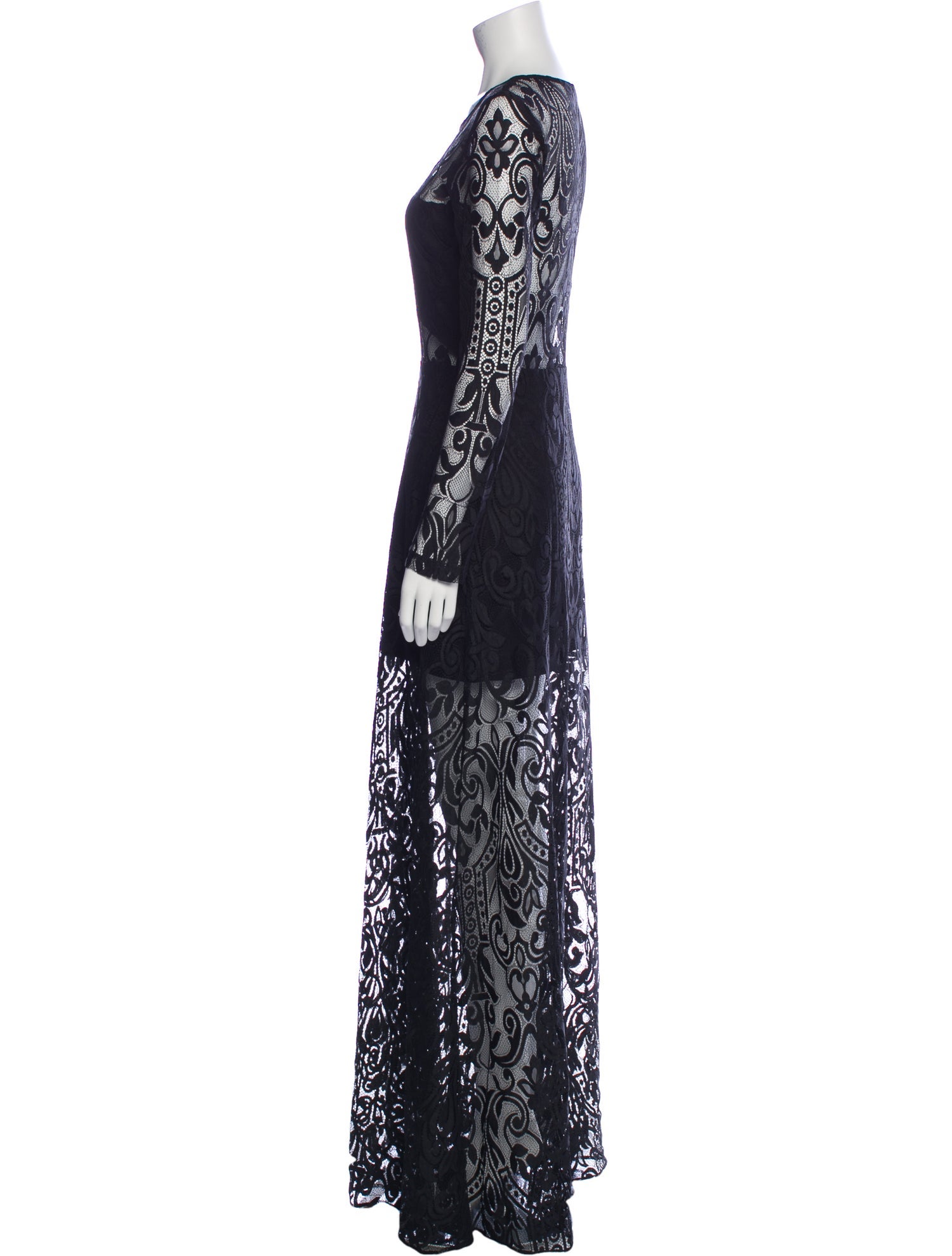 Alexis Lace Pattern Long Dress
