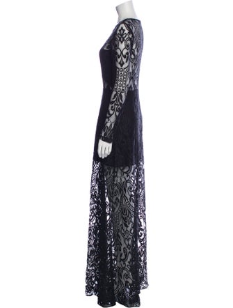 Alexis Lace Pattern Long Dress
