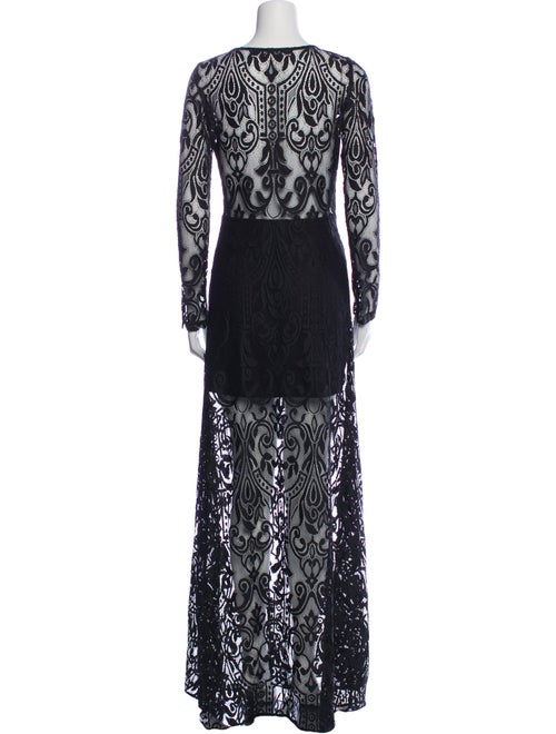 Alexis Lace Pattern Long Dress