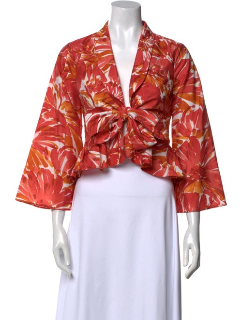 Alexis Printed V-Neck Crop Top