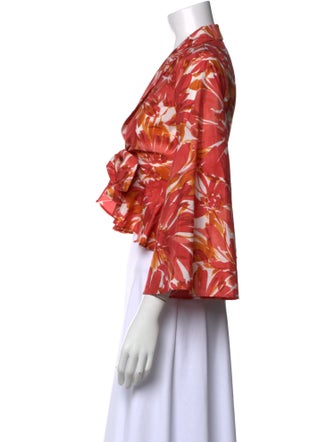 Alexis Printed V-Neck Crop Top