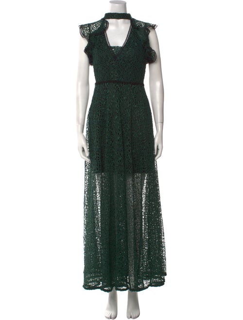 Alexis Lace Pattern Long Dress