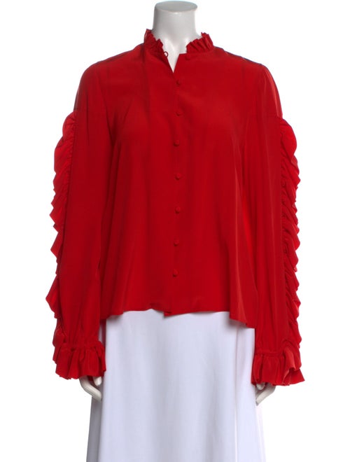 Alexis Silk Mock Neck Blouse