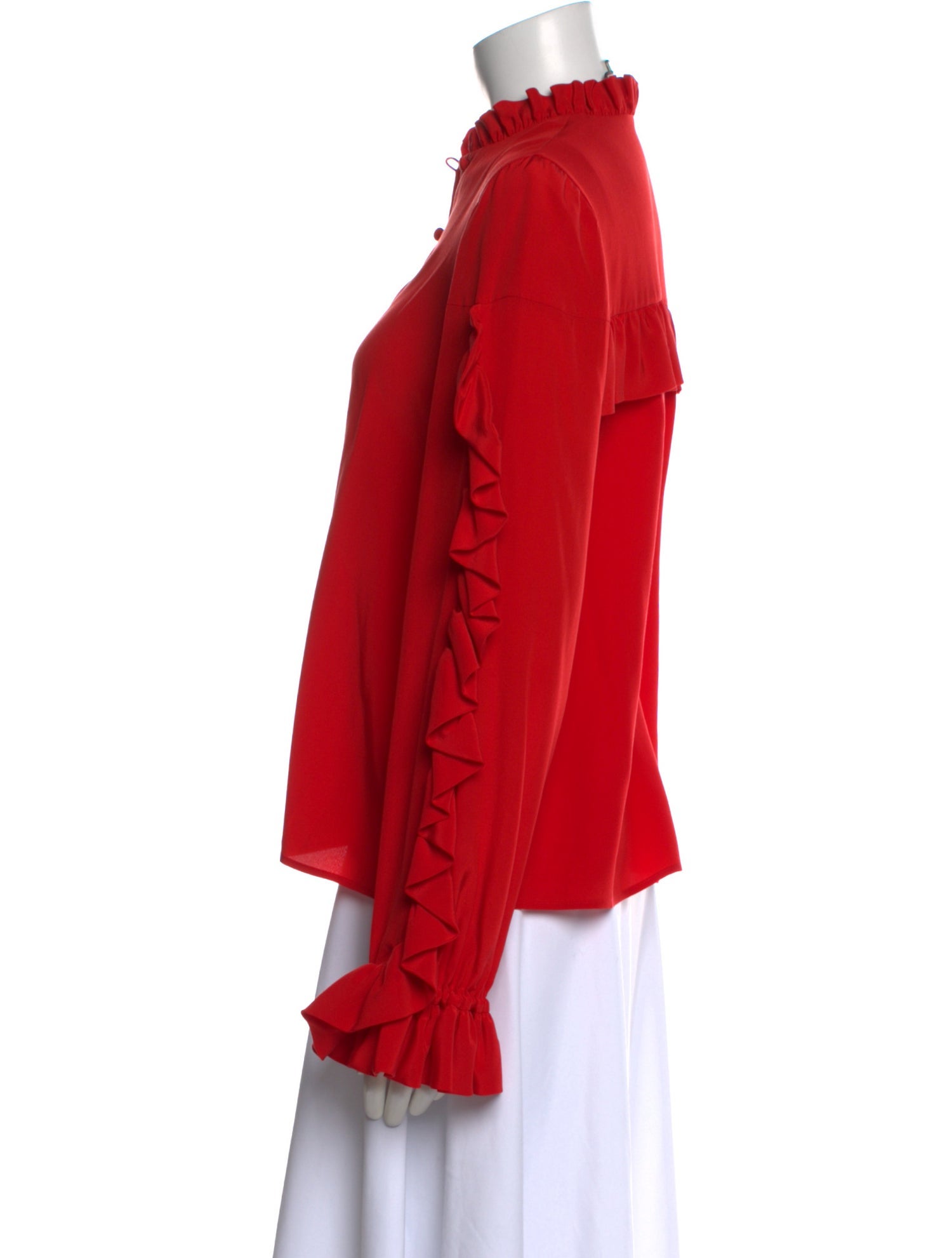 Alexis Silk Mock Neck Blouse